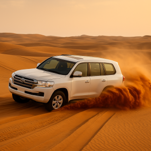 Evening Desert Safari Dubai (Dune Bashing + BBQ Dinner + Camp Shows)