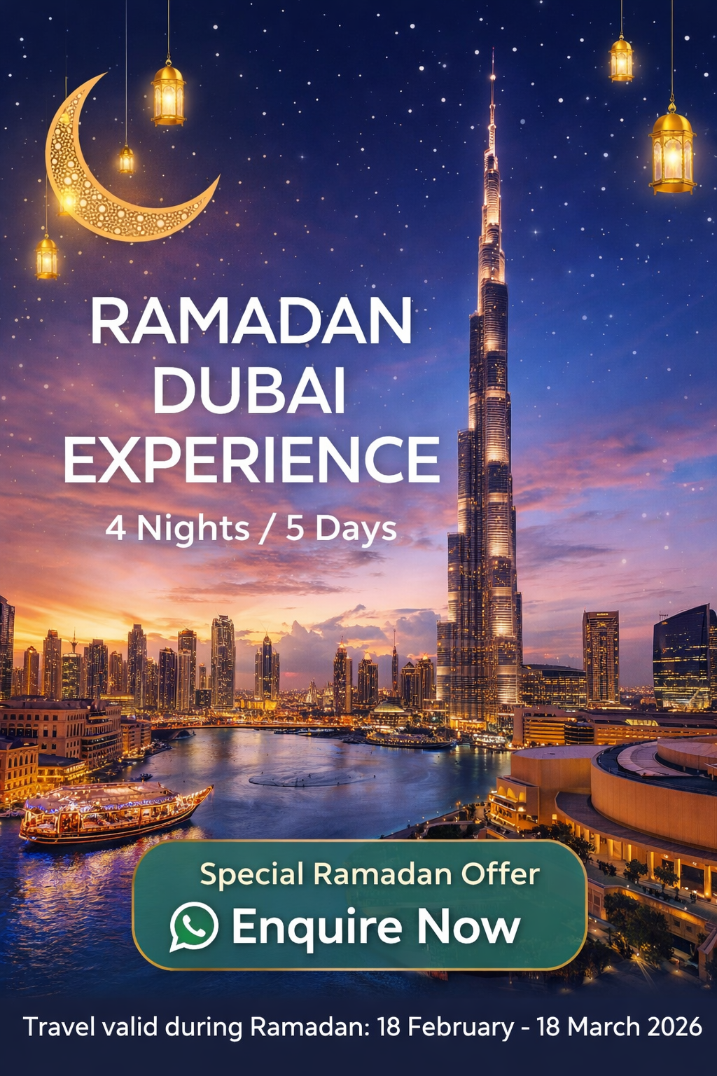 <h2>Ramadan Dubai Experience – 4 Nights / 5 Days</h2>